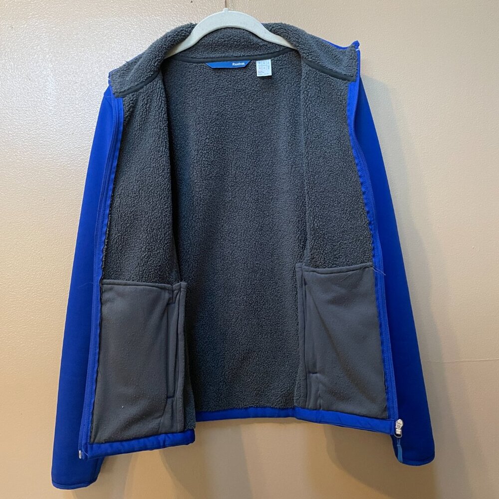 Reebok Full Zip Fleece Jacket Bright Blue Size XS - Picture 3 of 12